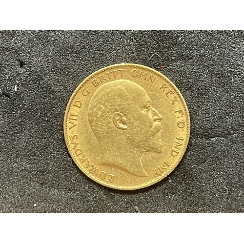 480 - Coins: 1905 Edward VII Gold Half Sovereign, George and Dragon.