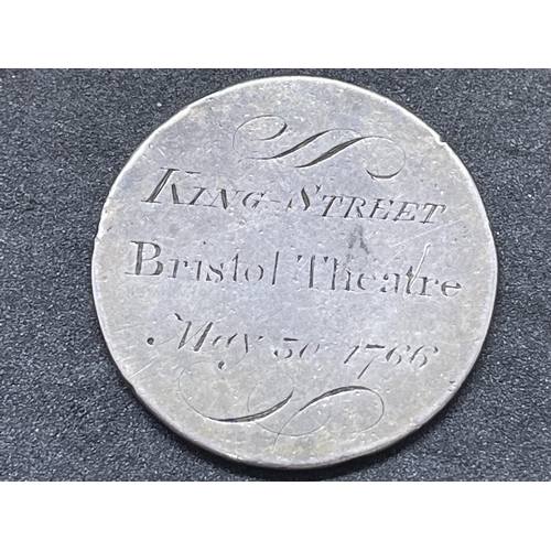 481 - Bristol/Tokens/Theatre/Numismatics: British theatre tokens George III Bristol Theatre 'Old Vic' silv... 