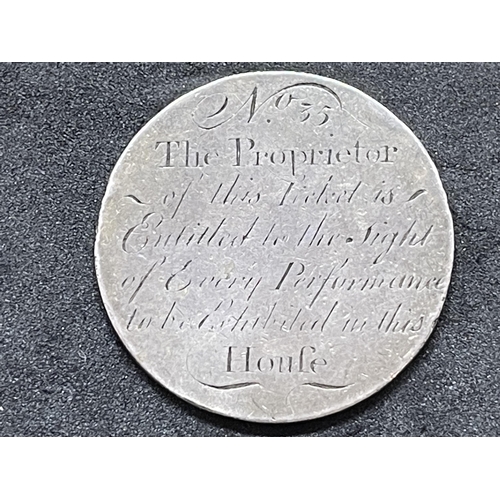 481 - Bristol/Tokens/Theatre/Numismatics: British theatre tokens George III Bristol Theatre 'Old Vic' silv... 