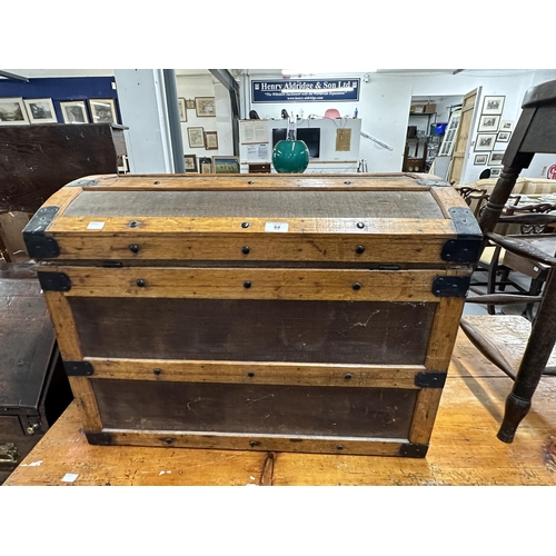 64 - 19th cent. Dome top cabin trunk with fitted interior.