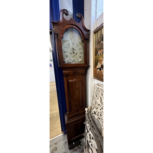 123 - Clocks: 19th cent. Longcase clock John Adamson of Anstruther Scotland and the dial made by Walker an... 