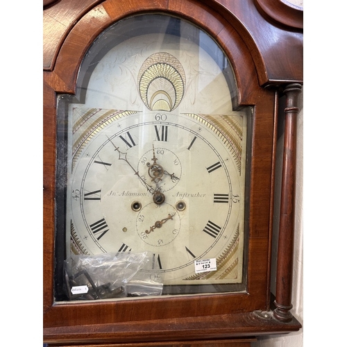 123 - Clocks: 19th cent. Longcase clock John Adamson of Anstruther Scotland and the dial made by Walker an... 