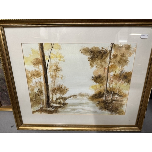 126 - Eunice Dealey: Corsham artist, four watercolours of landscapes, all framed, glazed and signed. Large... 