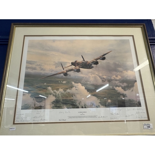 148 - Robert Taylor Limited Edition Prints: G is For George signed by fifteen RAF Bomber Command crew 64/5... 