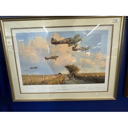 149 - Robert Taylor Limited Edition Prints: Glorious Summer 454/500 signed by six Battle of Britain Hurric... 