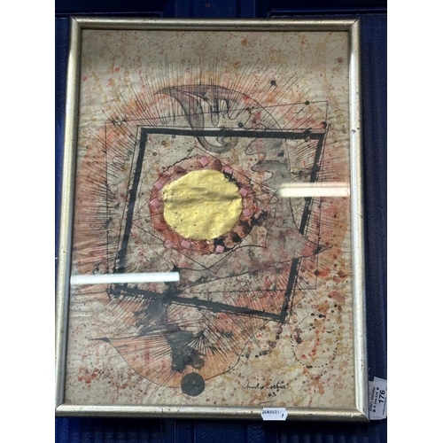 176 - Christo Coetzee (South African 1929-2000): Abstract with gold signed and dated Christo Coetzee/63 (l... 