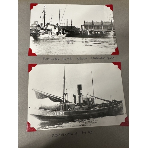 213 - Photography: Six photograph albums containing photographs and postcards of trawlers around the Briti... 