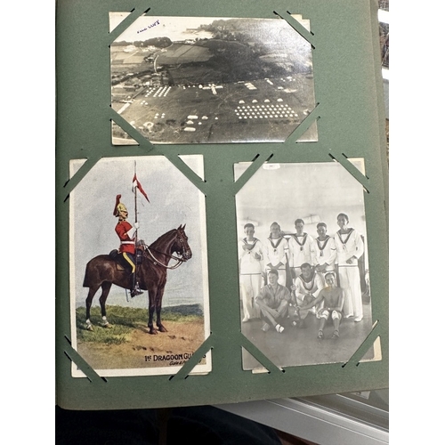 217 - Postcards: Large album containing over 450 Edwardian and George V cards with a military theme, inclu... 