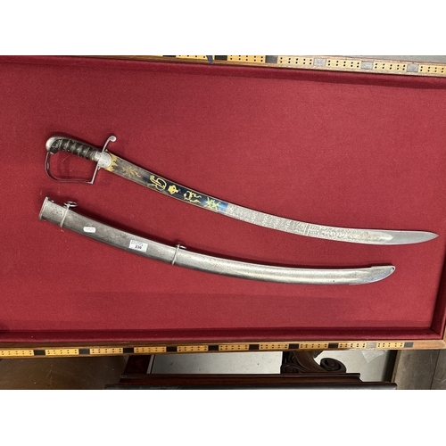 230 - Militaria/Waterloo: Sir William Bellairs KT 1793-1863 19th century 1796 pattern cavalry sabre and sc... 