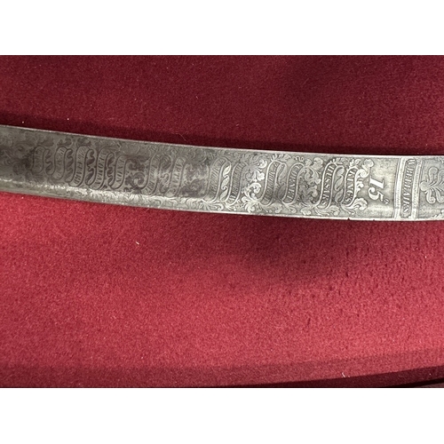 230 - Militaria/Waterloo: Sir William Bellairs KT 1793-1863 19th century 1796 pattern cavalry sabre and sc... 