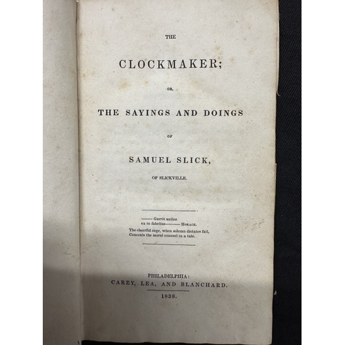 255 - Antiquarian Books: Antiquarian Books: The Clockmaker or The Sayings of Samuel Slick of Slicksville b... 