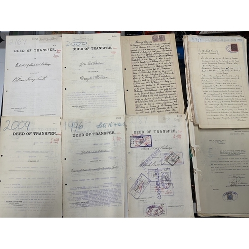 278 - Ephemera: Large archive collection of Deeds of Transfer from Rhodesia dating from the 1890s onwards.... 