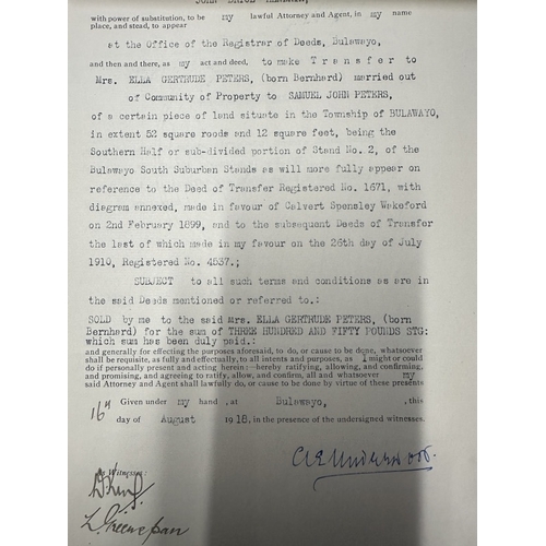 278 - Ephemera: Large archive collection of Deeds of Transfer from Rhodesia dating from the 1890s onwards.... 