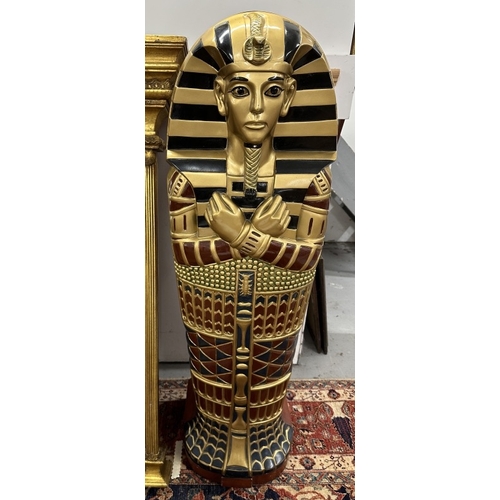 74 - Furniture: Modern c1970-1980 Tutankhamun stylised mummies, bookcases, storage, with opening door dre... 