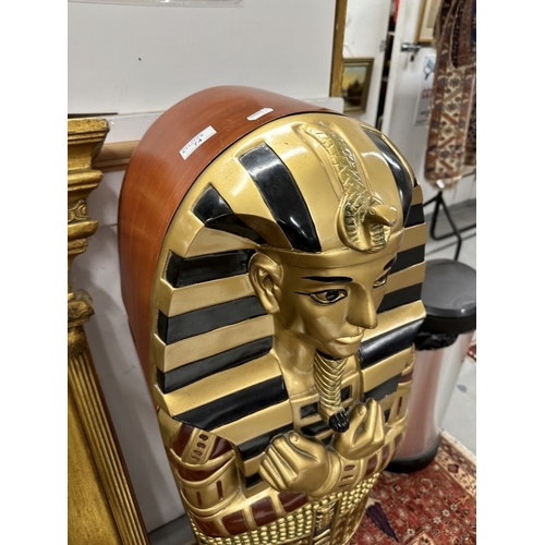 74 - Furniture: Modern c1970-1980 Tutankhamun stylised mummies, bookcases, storage, with opening door dre... 