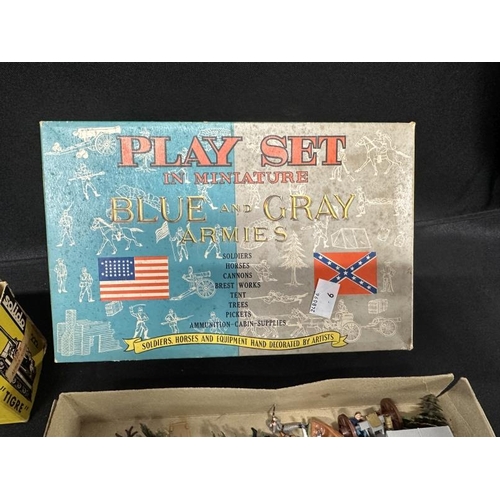 362 - Toys & Games: Solido 222 WWII German Tiger Tank, boxed Solido 202, WWII Patton M-47 tank boxed, Brit... 