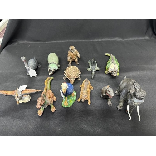 366 - Toys & Games: 1950s Chialu Italy composite dinosaurs and prehistoric animals including Giant Moa Bir... 