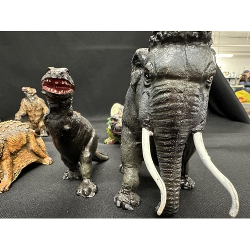 366 - Toys & Games: 1950s Chialu Italy composite dinosaurs and prehistoric animals including Giant Moa Bir... 