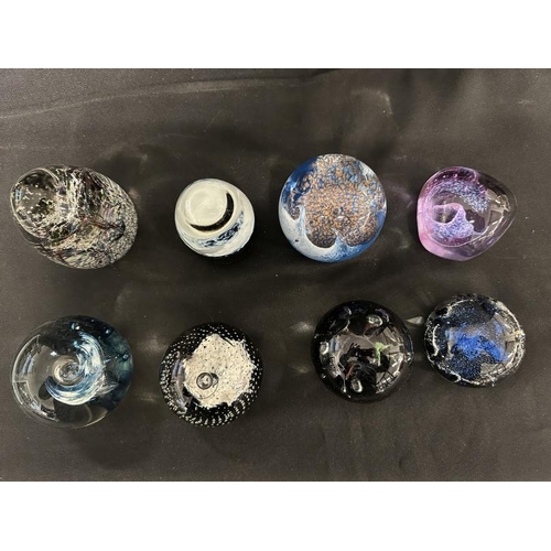 400 - Art Glass: Caithness glass paperweights, six in total plus two others. (8)