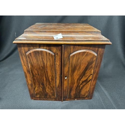 415 - Furniture: Victorian rosewood three-drawer cabinet together with a satinwood and mahogany banded pen... 