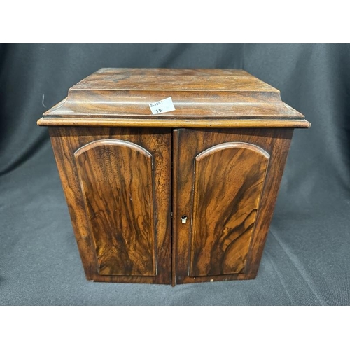 415 - Furniture: Victorian rosewood three-drawer cabinet together with a satinwood and mahogany banded pen... 