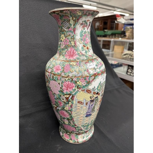 433 - Oriental: Oriental: Chinese Famille Rose vase circa. 1920/30. 45cm. high.