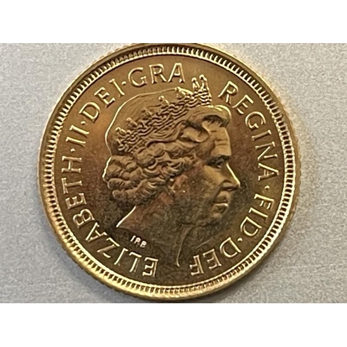 612 - Coins: Gold UK half Sovereign St George 2000 B.U.