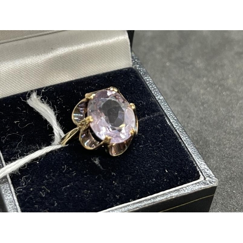 623 - Hallmarked Jewellery: Hallmarked 9ct gold ruby and diamond ring. 1.85g. Plus hallmarked 9ct gold ame... 