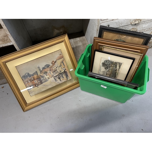 8 - Pictures: Early 20th cent. Watercolours of Marlborough, two signed 'BMH' and dated 1919, together wi... 