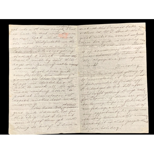 247 - R.M.S. TITANIC: First-Class passenger Mr. William Henry Harrison four-page letter written onboard R.... 