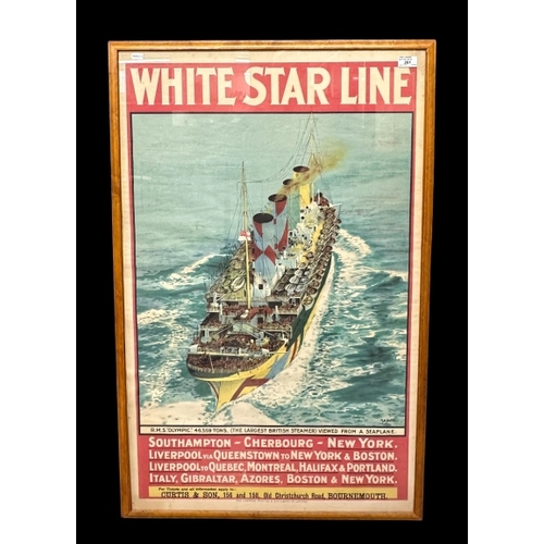 261 - R.M.S. OLYMPIC: Extremely rare Liverpool Printing and Stationery Company advertising poster 'R.M.S. ... 