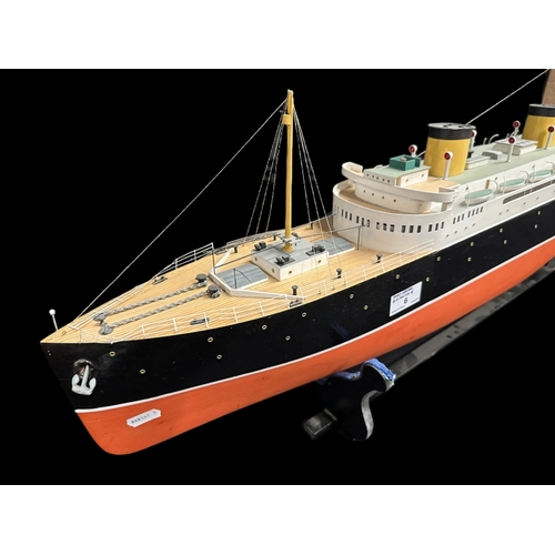 6 - OCEAN LINER: Bassett Lowke style model of R.M.S. Queen Elizabeth. 37ins.