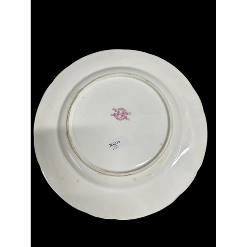 92 - ROYAL YACHT H.M.Y Osborne green pattern plate with Prince of Wales cypher and alternating Royal Yach... 