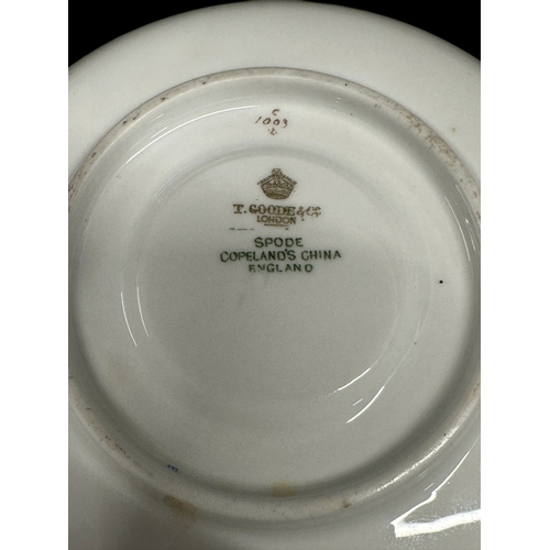 93 - ROYAL YACHT: H.M.Y Victoria and Albert III green pattern Demitasse coffee cup and saucer and associa... 