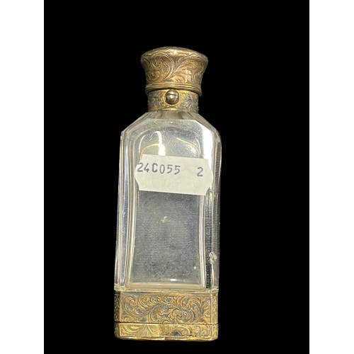 565 - Objects of Vertu: Silver gilt mounted combination scent bottle and vinaigrette, Sampson Mordan &... 