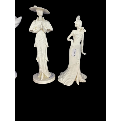 588 - Ceramics: Coalport figurines 'High Society', 'Grace', 'Lauren', 'Barbara', 'Vivien' and 'The Boy'. (... 