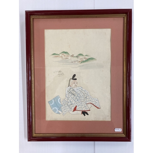 160 - 20th cent. Japanese Art: Watercolours all mounted and framed under glass, various sizes five of whic... 