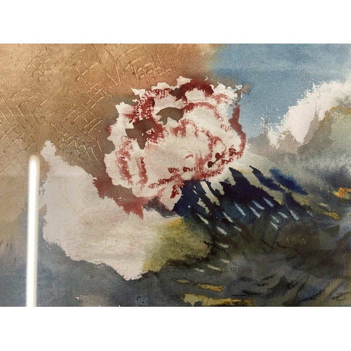 199 - * Adrian Hill (1895-1977): Mixed media mainly watercolour/ink titled 'Rose in Storm' signed lower ri... 