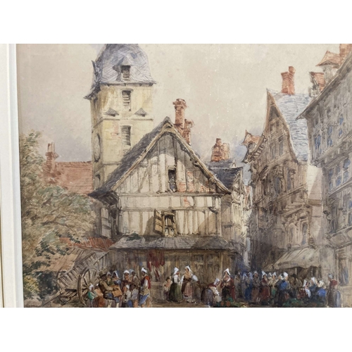 200 - 19th cent. Continental School: William Oliver NWB (1804-1853) Honfleur, Normandy. 14ins. x 11ins.... 