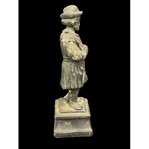 293a - Sculptures: Small plaster Maquette of a wounded soldier c1890-1900 with an inscription 'Wounded sold... 