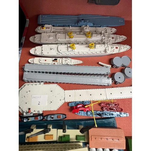 324 - Toys and Games: Toys and Games: Tri-ang Mimic Castrion, SS Nieuw Amsterdam x 2, HMS Brittania, SS Va... 