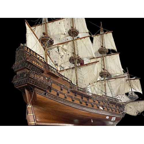 354 - 20th cent. Models: 20th cent. scratch-built model of a sixty-four-gun VASA Swedish man of war riggin... 