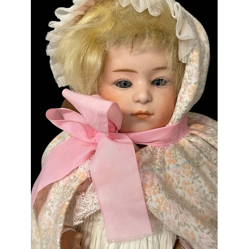 360 - Dolls: Late 19th cent. 'Betsy' German bisque head, composition body, hand repair. 12ins.... 