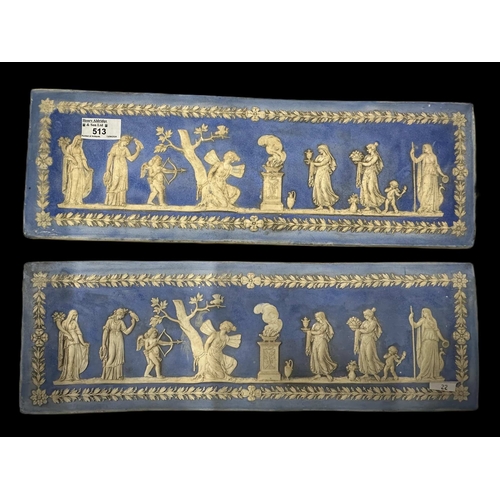 513 - 19th cent. Neo-Classical frieze panels decorated with Greco Romano figures in the manner of John Fla... 