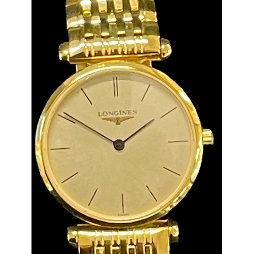 584 - Watches: Ladies Longines Grande Classique wristwatch on integral strap complete with original box, p... 