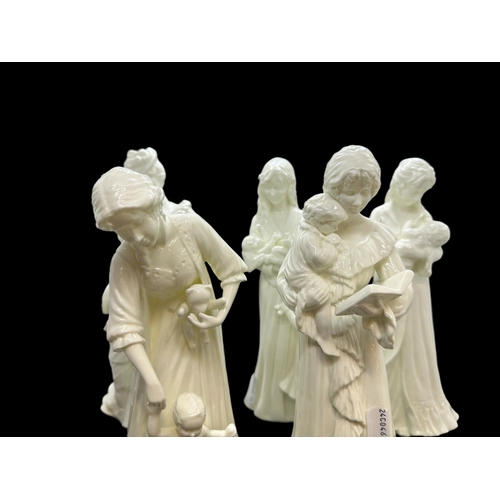 586 - Ceramics: Royal Doulton figurines 'The Christening', 'First Steps', 'Once Upon A Time', 'Sweet Dream... 