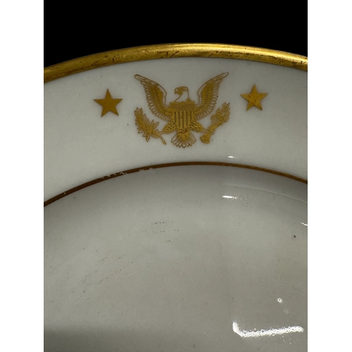 607 - American Political Interest: President John F. Kennedy soup bowl and side plate manufactured by Shon... 