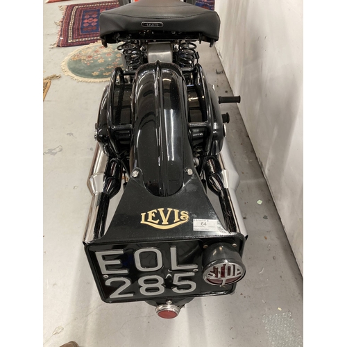 64 - Classic Motorcycles: 1938 fully restored Levis B Special, first registered 31st October 1938. 247cc ... 