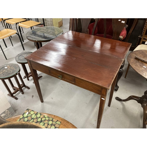 77 - Furniture: 19th cent. Cuban mahogany chair, shaped top rail with central vase-shaped splat back over... 