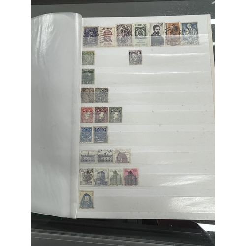 244 - Stamps: Six Compass A4 stock books with 32 pages (64 sides) containing thousands of World stamps, la... 